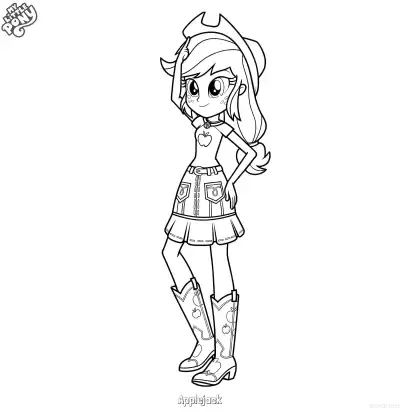 Free printable Applejack 17 Coloring Page - Free Printable My Little Pony Unicorn PDFS Coloring Sheets coloring page