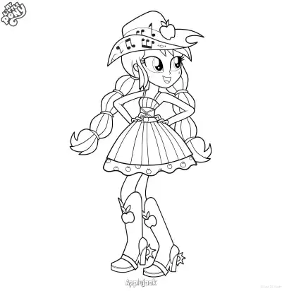Free printable Applejack 20 Coloring Page - Free Printable My Little Pony Unicorn PDFS Coloring Sheets coloring page
