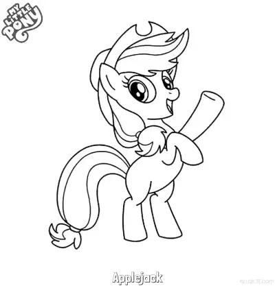 Free printable Applejack 22 Coloring Page - Free Printable My Little Pony Unicorn PDFS Coloring Sheets coloring page