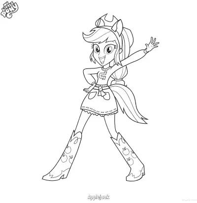 Free printable Applejack 23 Coloring Page - Free Printable My Little Pony Unicorn PDFS Coloring Sheets coloring page