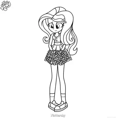 Free printable Fluttershy My Little Pony Gentle Side Face Coloring Page coloring page