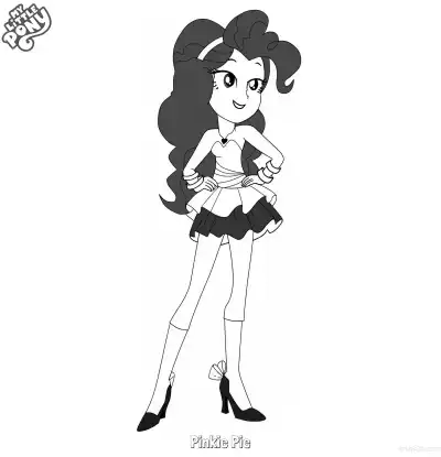 Free printable Pinkie Pie 1 Coloring Page - Free Printable My Little Pony Unicorn PDFS Coloring Sheets coloring page