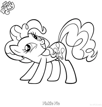Free printable Pinkie Pie 11 Coloring Page - Free Printable My Little Pony Unicorn PDFS Coloring Sheets coloring page