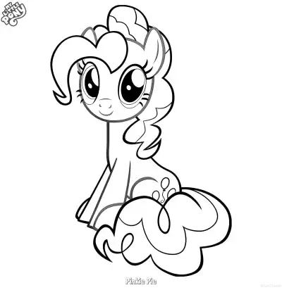Free printable Pinkie Pie 12 Coloring Page - Free Printable My Little Pony Unicorn PDFS Coloring Sheets coloring page