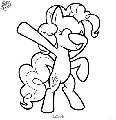 Free printable Pinkie Pie 13 Coloring Page - Free Printable My Little Pony Unicorn PDFS Coloring Sheets coloring page