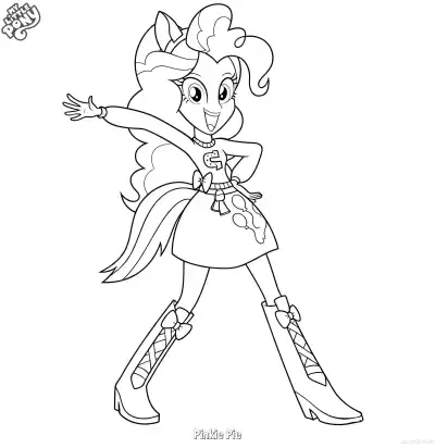 Free printable Pinkie Pie 14 Coloring Page - Free Printable My Little Pony Unicorn PDFS Coloring Sheets coloring page