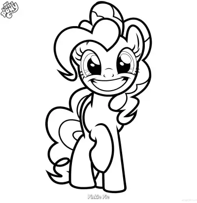 Free printable Pinkie Pie 15 Coloring Page - Free Printable My Little Pony Unicorn PDFS Coloring Sheets coloring page