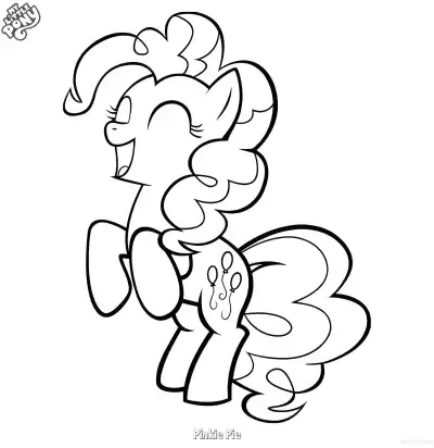 Free printable Pinkie Pie 16 Coloring Page - Free Printable My Little Pony Unicorn PDFS Coloring Sheets coloring page