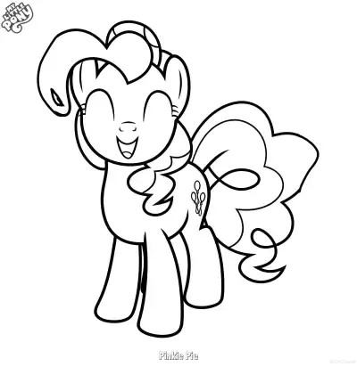 Free printable Pinkie Pie 17 Coloring Page - Free Printable My Little Pony Unicorn PDFS Coloring Sheets coloring page