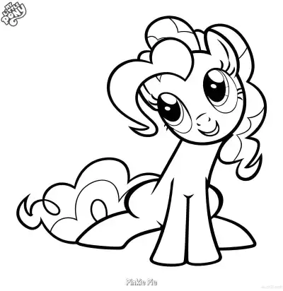 Free printable Pinkie Pie 18 Coloring Page - Free Printable My Little Pony Unicorn PDFS Coloring Sheets coloring page