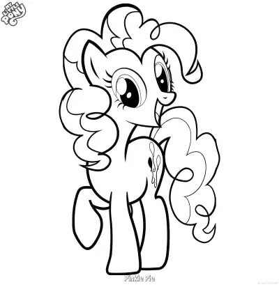 Free printable Pinkie Pie 19 Coloring Page - Free Printable My Little Pony Unicorn PDFS Coloring Sheets coloring page