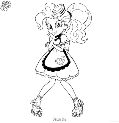 Free printable Pinkie Pie 4 Coloring Page - Free Printable My Little Pony Unicorn PDFS Coloring Sheets coloring page