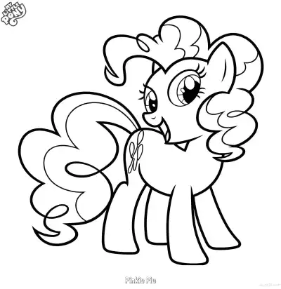 Free printable Pinkie Pie 6 Coloring Page - Free Printable My Little Pony Unicorn PDFS Coloring Sheets coloring page