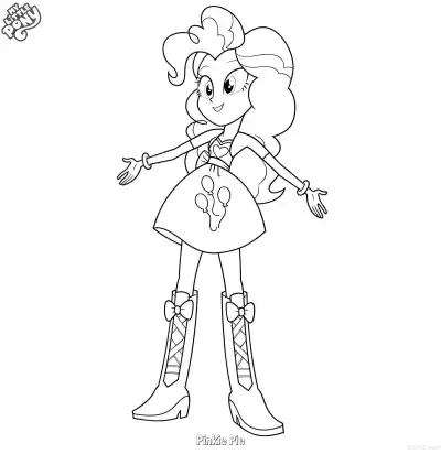 Free printable Pinkie Pie 7 Coloring Page - Free Printable My Little Pony Unicorn PDFS Coloring Sheets coloring page