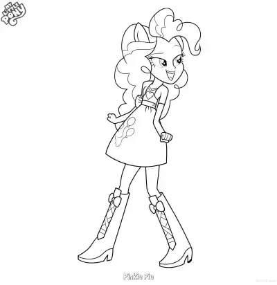 Free printable Pinkie Pie 9 Coloring Page - Free Printable My Little Pony Unicorn PDFS Coloring Sheets coloring page