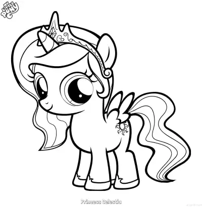 Free printable Princess Celestia 4 Coloring Page - Free Printable My Little Pony Unicorn PDFS Coloring Sheets coloring page