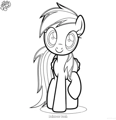 Free printable Rainbow Dash 17 Coloring Page - Free Printable My Little Pony Unicorn PDFS Coloring Sheets coloring page