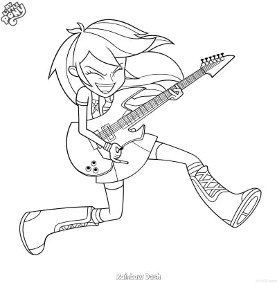 Free printable Rainbow Dash 18 Coloring Page - Free Printable My Little Pony Unicorn PDFS Coloring Sheets coloring page