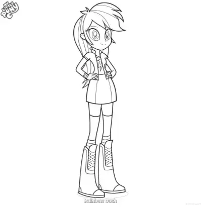 Free printable Rainbow Dash 21 Coloring Page - Free Printable My Little Pony Unicorn PDFS Coloring Sheets coloring page