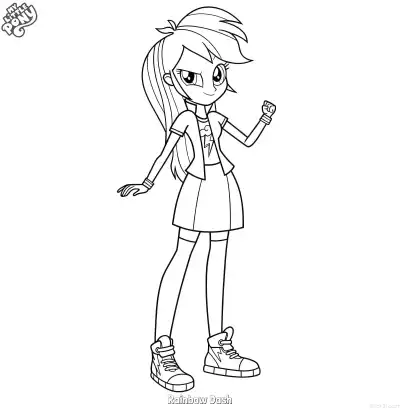 Free printable Rainbow Dash 22 Coloring Page - Free Printable My Little Pony Unicorn PDFS Coloring Sheets coloring page