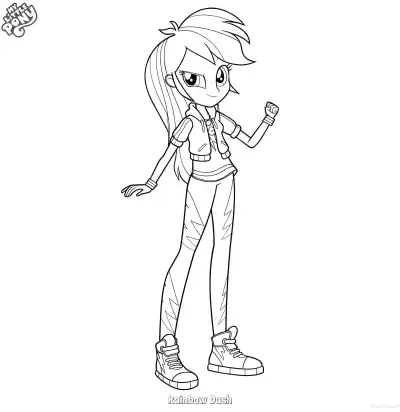 Free printable Rainbow Dash 23 Coloring Page - Free Printable My Little Pony Unicorn PDFS Coloring Sheets coloring page