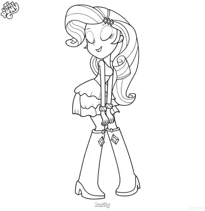Free printable Rarity 1 Coloring Page - Free Printable My Little Pony Unicorn PDFS Coloring Sheets coloring page