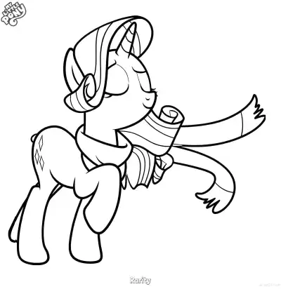 Free printable Rarity 10 Coloring Page - Free Printable My Little Pony Unicorn PDFS Coloring Sheets coloring page
