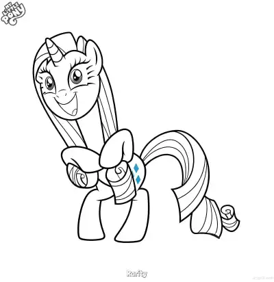 Free printable Rarity 12 Coloring Page - Free Printable My Little Pony Unicorn PDFS Coloring Sheets coloring page