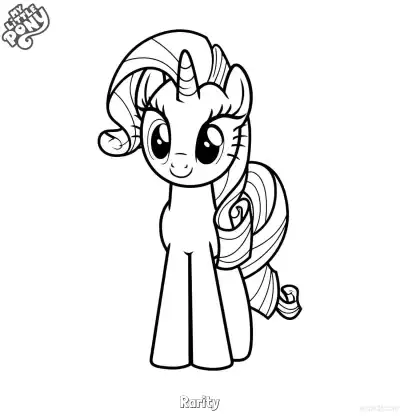Free printable Rarity 15 Coloring Page - Free Printable My Little Pony Unicorn PDFS Coloring Sheets coloring page