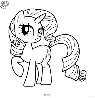 Free printable Rarity 16 Coloring Page - Free Printable My Little Pony Unicorn PDFS Coloring Sheets coloring page