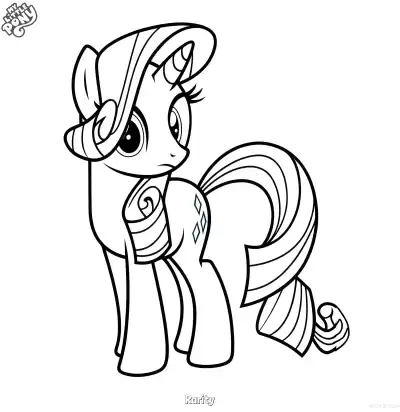 Free printable Rarity 17 Coloring Page - Free Printable My Little Pony Unicorn PDFS Coloring Sheets coloring page