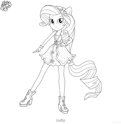 Free printable Rarity 2 Coloring Page - Free Printable My Little Pony Unicorn PDFS Coloring Sheets coloring page