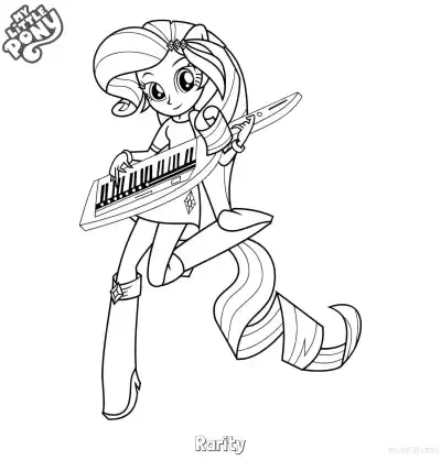 Free printable Rarity 4 Coloring Page - Free Printable My Little Pony Unicorn PDFS Coloring Sheets coloring page