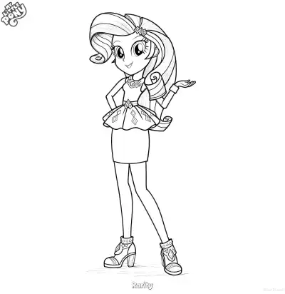 Free printable Rarity 6 Coloring Page - Free Printable My Little Pony Unicorn PDFS Coloring Sheets coloring page