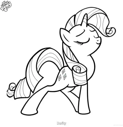 Free printable Rarity 8 Coloring Page - Free Printable My Little Pony Unicorn PDFS Coloring Sheets coloring page
