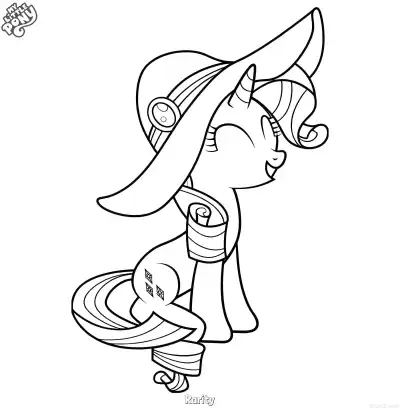 Free printable Rarity 9 Coloring Page - Free Printable My Little Pony Unicorn PDFS Coloring Sheets coloring page