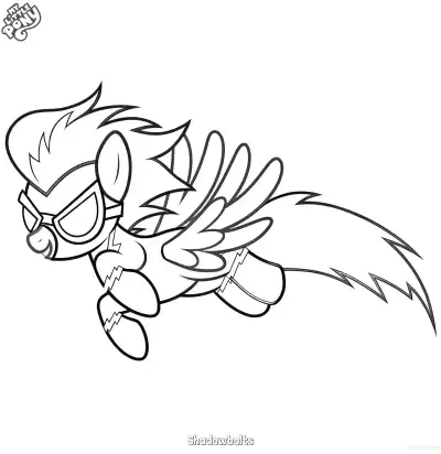 Free printable Shadowbolts 5 Coloring Page - Free Printable My Little Pony Unicorn PDFS Coloring Sheets coloring page