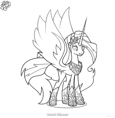 Free printable Sunset Shimmer 10 Coloring Page - Free Printable My Little Pony Unicorn PDFS Coloring Sheets coloring page