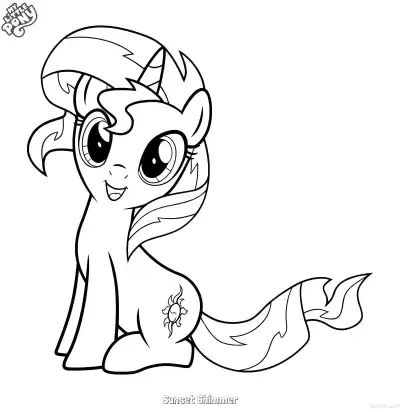 Free printable Sunset Shimmer 11 Coloring Page - Free Printable My Little Pony Unicorn PDFS Coloring Sheets coloring page
