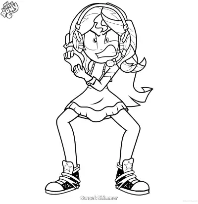 Free printable Sunset Shimmer 13 Coloring Page - Free Printable My Little Pony Unicorn PDFS Coloring Sheets coloring page