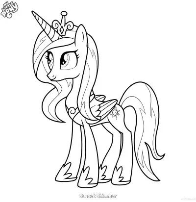 Free printable Sunset Shimmer 8 Coloring Page - Free Printable My Little Pony Unicorn PDFS Coloring Sheets coloring page