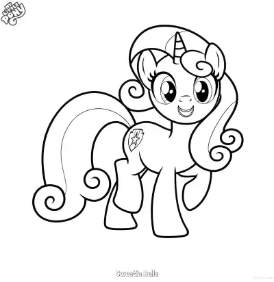 Free printable Sweetie Belle 10 Coloring Page - Free Printable My Little Pony Unicorn PDFS Coloring Sheets coloring page