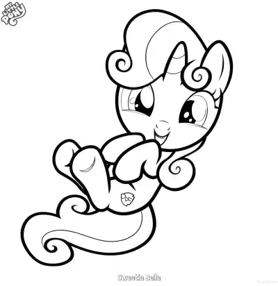 Free printable Sweetie Belle 2 Coloring Page - Free Printable My Little Pony Unicorn PDFS Coloring Sheets coloring page