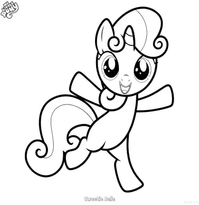 Free printable Sweetie Belle 4 Coloring Page - Free Printable My Little Pony Unicorn PDFS Coloring Sheets coloring page