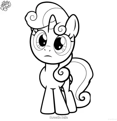 Free printable Sweetie Belle 5 Coloring Page - Free Printable My Little Pony Unicorn PDFS Coloring Sheets coloring page