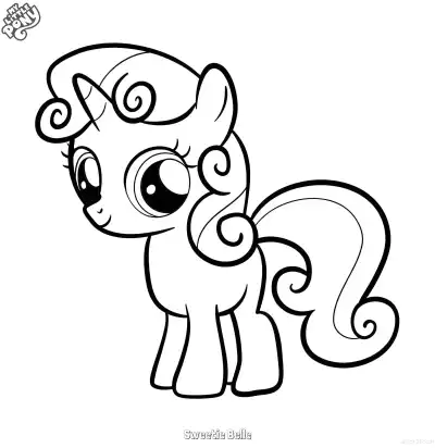 Free printable Sweetie Belle 6 Coloring Page - Free Printable My Little Pony Unicorn PDFS Coloring Sheets coloring page