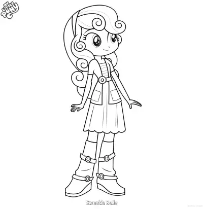 Free printable Sweetie Belle 7 Coloring Page - Free Printable My Little Pony Unicorn PDFS Coloring Sheets coloring page