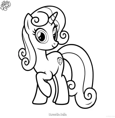 Free printable Sweetie Belle 8 Coloring Page - Free Printable My Little Pony Unicorn PDFS Coloring Sheets coloring page