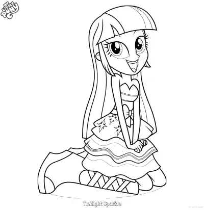 Free printable Twilight Sparkle 1 Coloring Page - Free Printable My Little Pony Unicorn PDFS Coloring Sheets coloring page