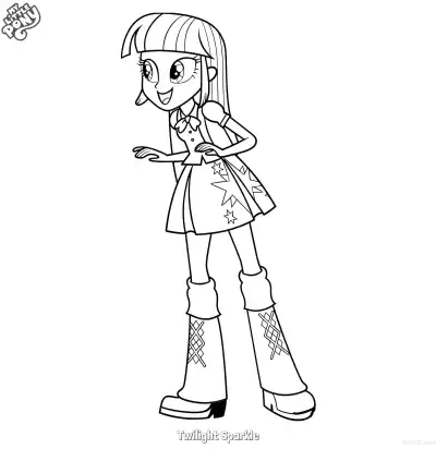 Free printable Twilight Sparkle 10 Coloring Page - Free Printable My Little Pony Unicorn PDFS Coloring Sheets coloring page